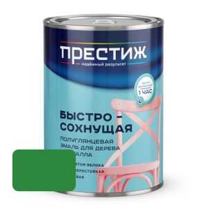 Эмаль акриловая полуглянцевая ПРЕСТИЖ Зеленая
