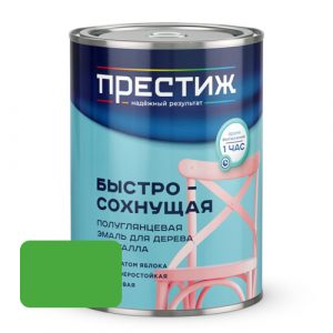 Эмаль акриловая полуглянцевая ПРЕСТИЖ Зеленое яблоко