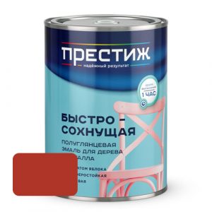 Эмаль акриловая полуглянцевая ПРЕСТИЖ Красная