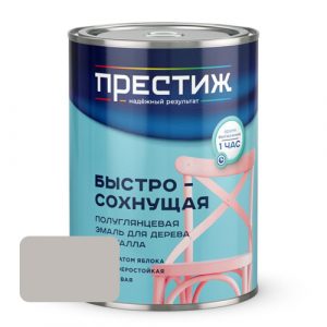 Эмаль акриловая полуглянцевая ПРЕСТИЖ Серая