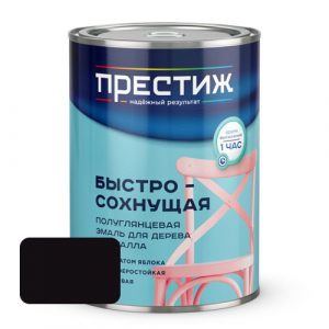 Эмаль акриловая полуглянцевая ПРЕСТИЖ Черная