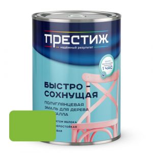 Эмаль акриловая полуглянцевая ПРЕСТИЖ Ярко-зеленая