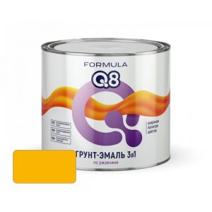 Грунт-эмаль по ржавчине FORMULA Q8 Желтая 09