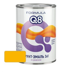 Грунт-эмаль по ржавчине FORMULA Q8 Желтая 2.7